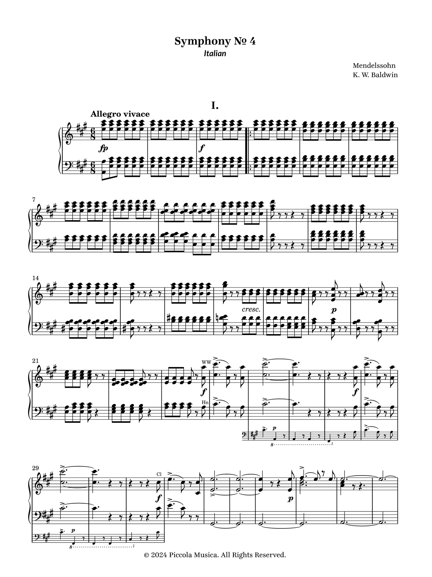 Symphony No. 4, "Italian"